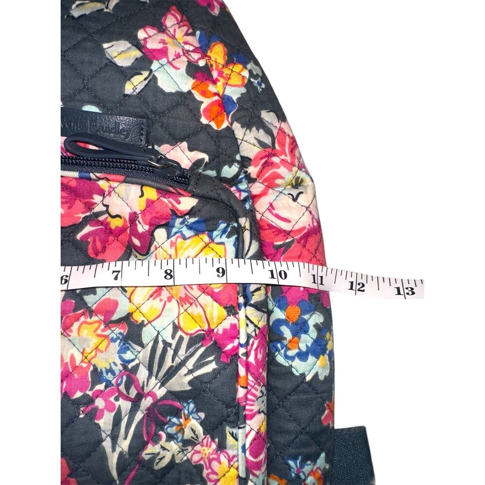 Vera Bradley Quilted Sling Backpack + Matching Wallet Floral Crossbody Travel - Picture 7 of 10